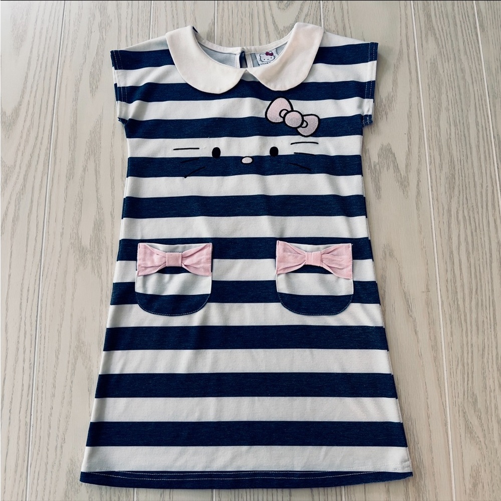 Sanrio Hello Kitty Navy and White Stripe Dress